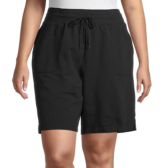 St. John's Bay Womens Mid Rise 10" Bermuda Short-Plus on Sale At JCPenney