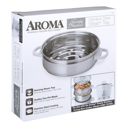 Stainless Steam Tray for Aroma Simply Stainless 14-Cup (Cooked) Rice Cooker ARC-757SG