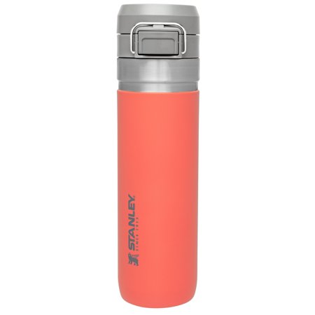 STANLEY 24 oz Orange and Silver Insulated Stainless Steel Water Bottle with Flip-Top Lid