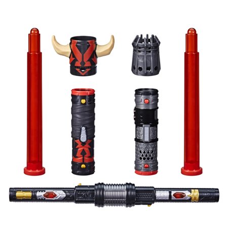 Star Wars Lightsaber Forge Darth Maul Double-Bladed Electronic Red Lightsaber, Roleplay Toy