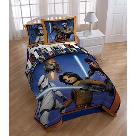 Star Wars Rebels Twin Comforter Set - Orange/Blue