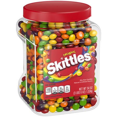 Starburst SKITTLES Original Bite-Size Candies Tub, 54 oz