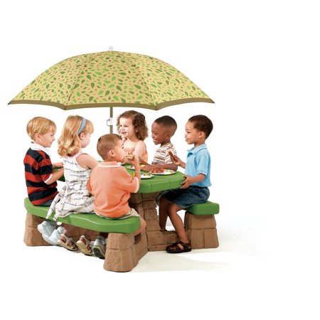Step2 Naturally Playful Kids Picnic Table with 60-inch Umbrella