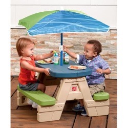 Step2 Patio Tables - Sit & Play Picnic Table & Umbrella