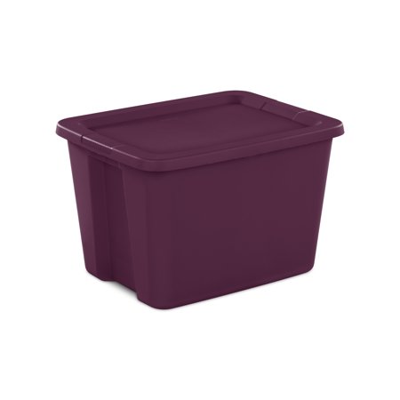 Sterilite 18 Gallon Plastic Storage Boxes, Red, 8 Count