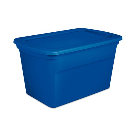 Sterilite 30 Gallon Plastic Stackable Storage Tote Container Box, Blue (36 Pack)
