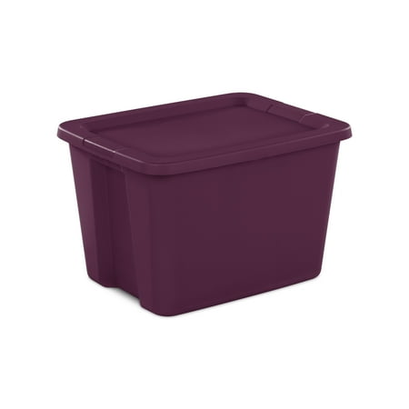 Sterilite 18 Gallon Tote Box Plastic, Purple