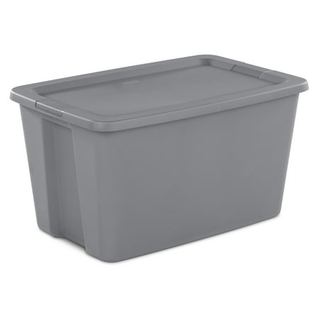 Sterilite 30 Gallon Tote Box Plastic, Titanium