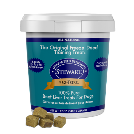 Stewart Pro-Treat Freeze Dried Beef Liver 12 oz. Tub