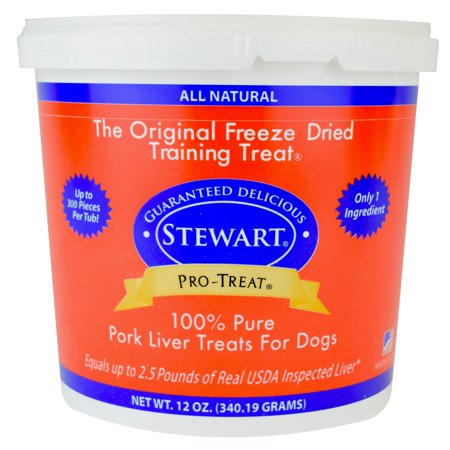 Stewart Pro-Treat Freeze Dried Pork Liver 12 oz. Tub
