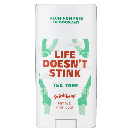 Stinkbug Naturals Deodorant, Aluminum Free with Organic Essential Oils, Tea Tree, 2.1 Oz