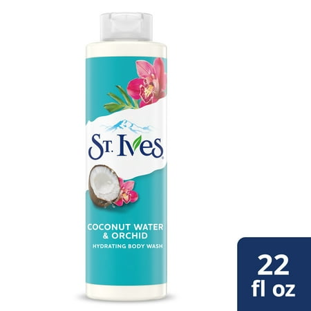 St. Ives Body Wash for Women, Coconut Water & Orchid Shower Gel for All Skin 22 fl oz