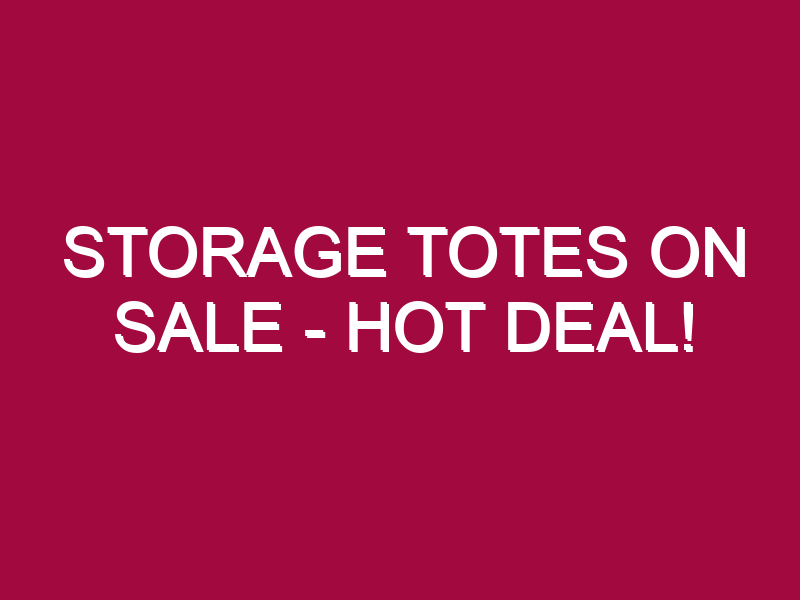 Storage Totes On Sale – HOT DEAL!