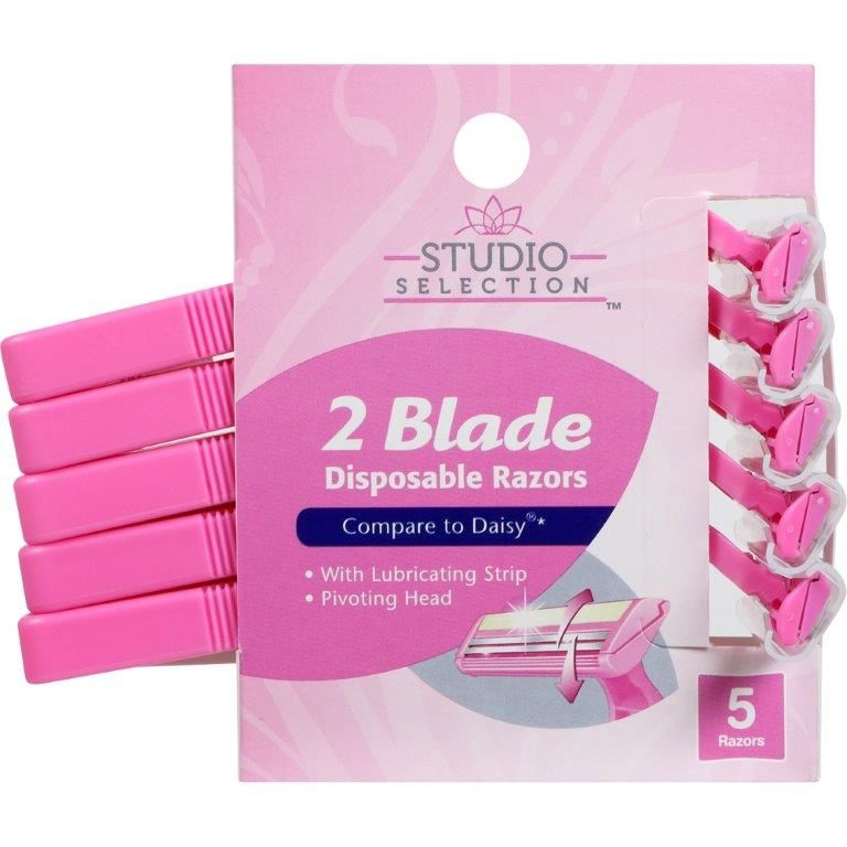 Studio Selection 2 Blade Disposable Razors, 5 ct on Sale At Dollar General