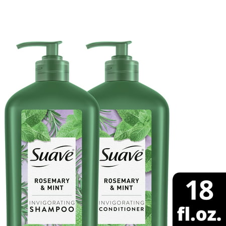 Suave Professionals Nourishing Invigorating Daily Shampoo & Conditioner with Rosemary and Mint, Full Size Set, 2 Piece
