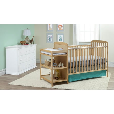 Suite Bebe Ramsey 3-In-1 Convertible Crib And Changer, Natural Pine Finish