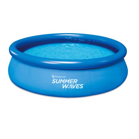 Summer Waves 10 ft Round Quick Set Above Ground Pool, Blue, Ages 6 and Up, Unisex