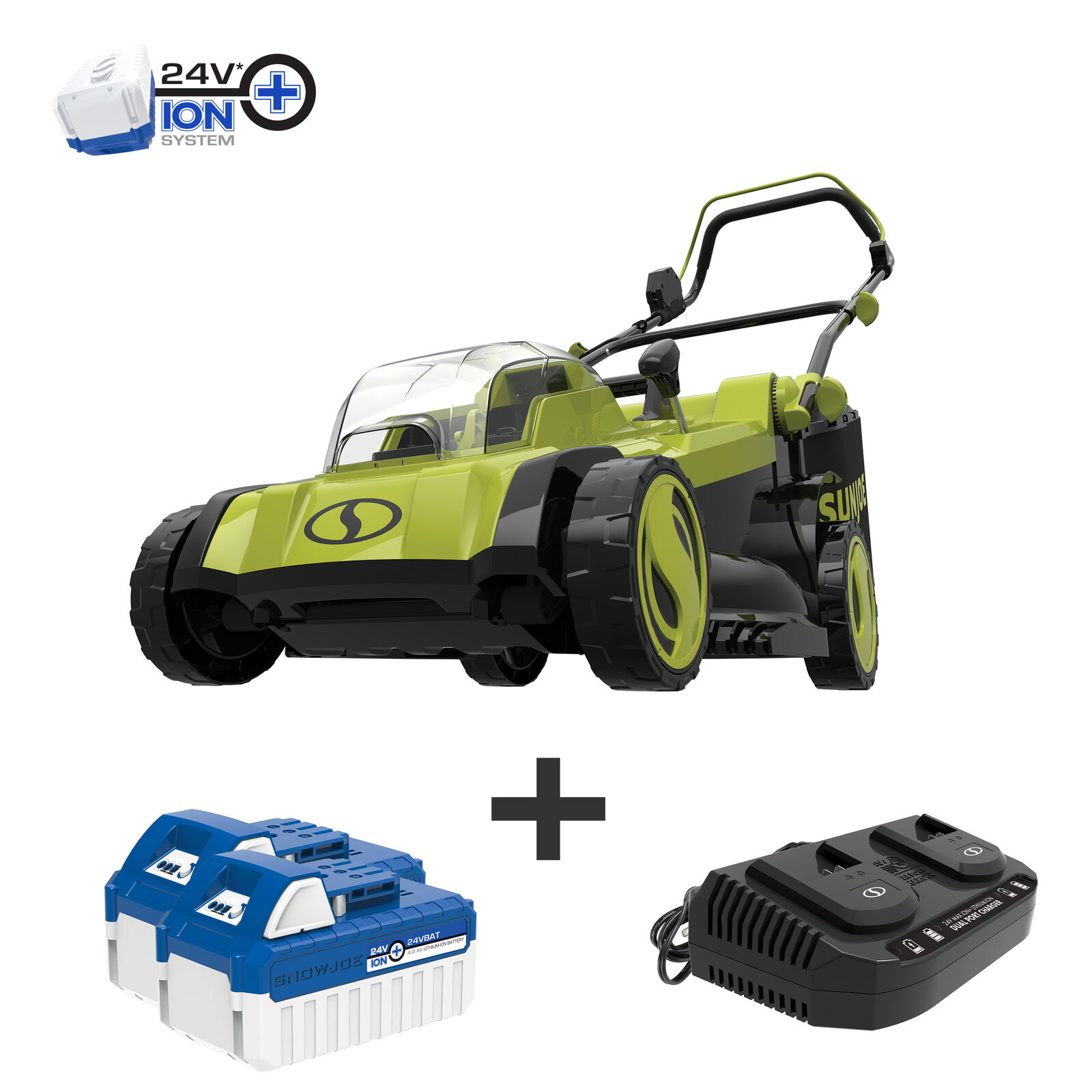 Sun Joe 48-Volt Cordless Lawn Mower | 17-inch | 6-Position | 2 x 4.0-Ah Battery