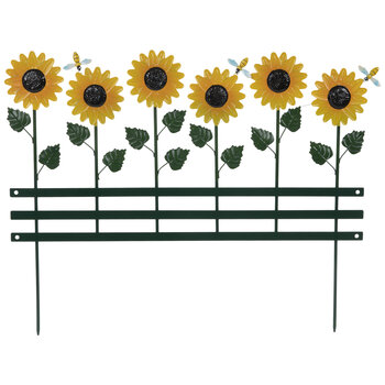 Sunflowers & Bees Metal Garden Stake