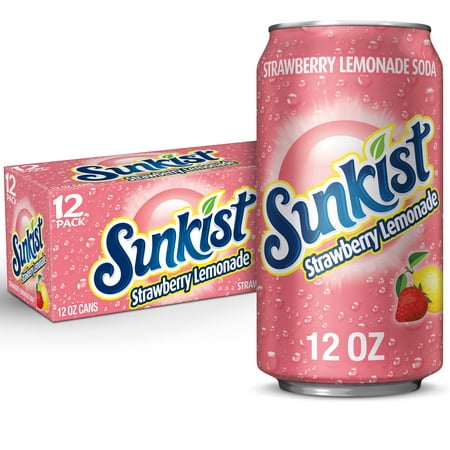 Sunkist Strawberry Lemonade Soda Cans  - WALMART!