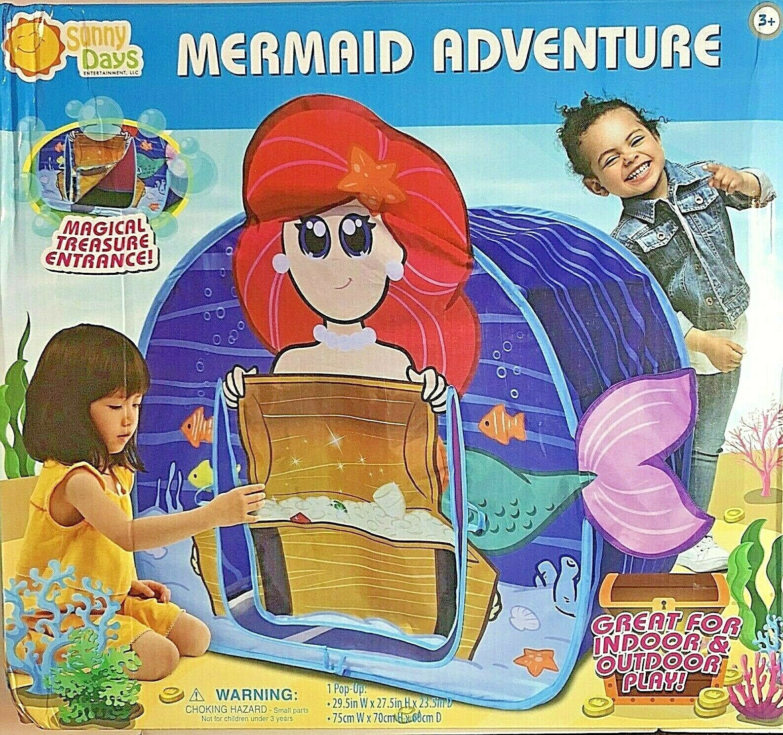 Sunny Days Entertainment Undersea Adventure Mermaid Pop-Up Play Tent New