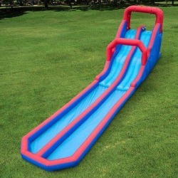 Sunny & Fun 6.25' x 33.75' Inflatable Water Slide in Blue/Red/Yellow | Wayfair SFWTR940