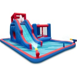 Sunny & Fun Inflatable Water Park with Slide and Bounce House