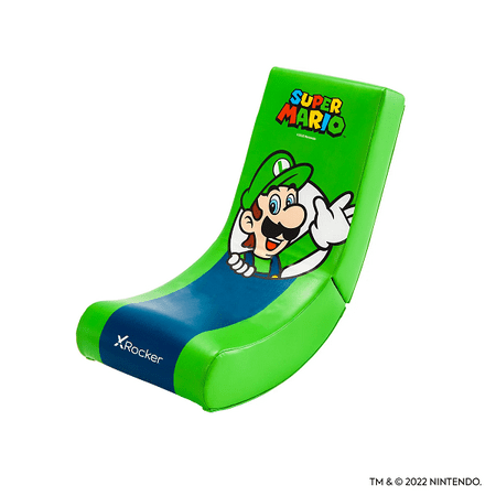 Super Mario™ Spotlight PU Leather Floor Rocker Gaming Chair for Kid- Luigi Nintendo