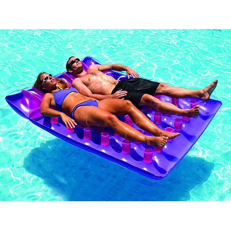 Swimline 9036 Two Person Inflatable Swimming Pool Floating Air Mattress Lounger