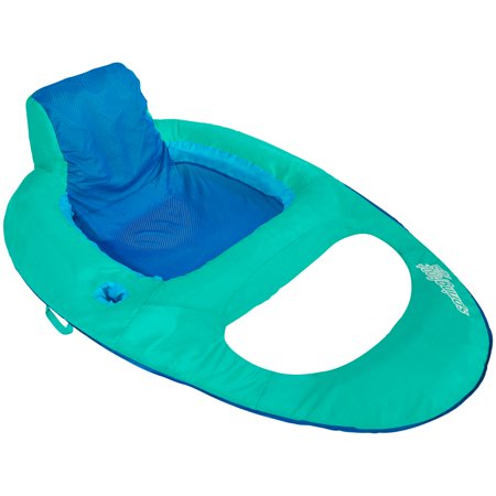 SwimWays Spring Float Recliner Pool Lounger with Hyper-Flate Valve