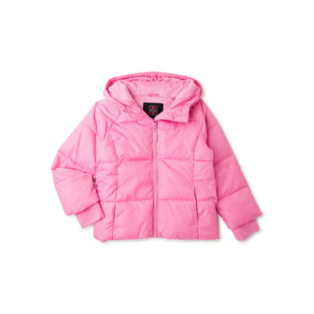Swiss Tech Girls Winter Puffer Jacket with Hood, Sizes 4-18 & Plus