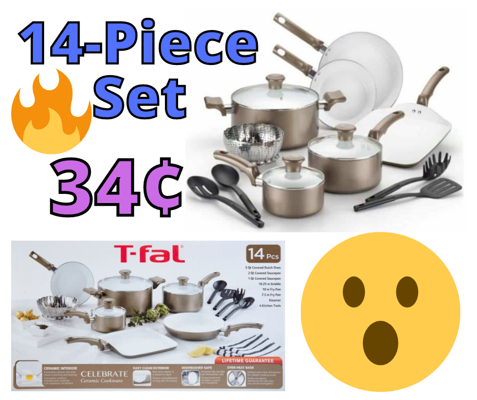Cookware Walmart Clearance Alert ONLY 34¢! 14 Piece Set! HURRRYYYY!