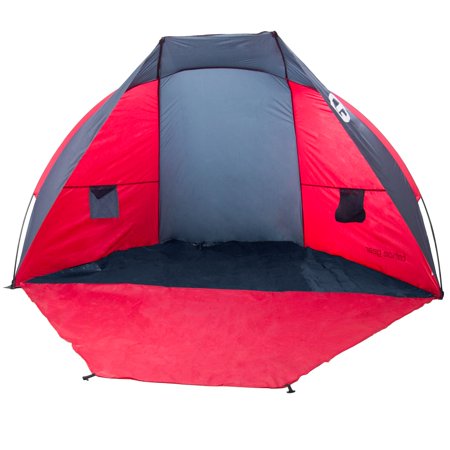 Tahoe Gear Cruz Bay Summer Sun Shelter and Beach Shade Tent Canopy, Coral Red