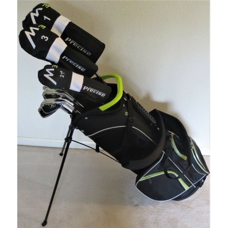 Tall Mens Complete Golf Club Set Driver, Fairway Wood, Hybrid, Irons, Sand Wedge, Putter & Stand Bag Custom Made +1" Length For Men 6'0" to 6'6" Tall