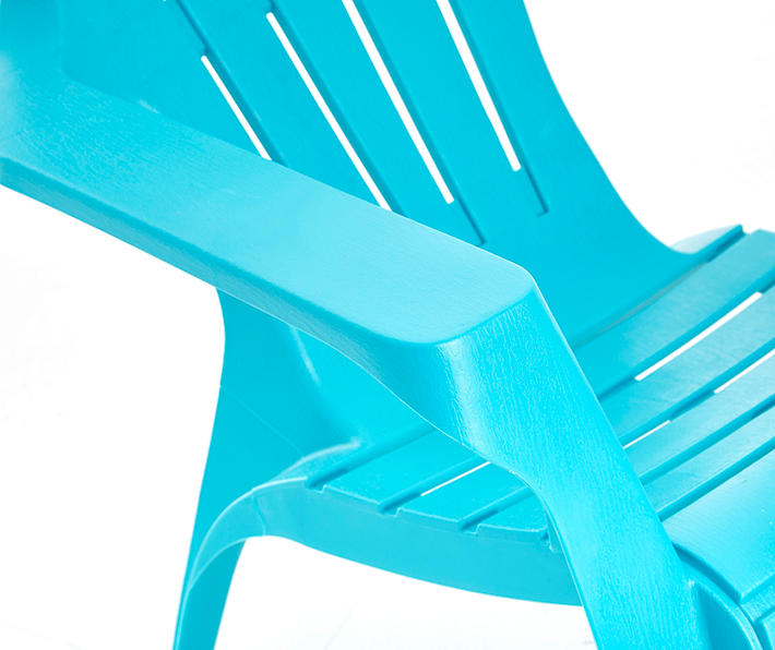Teal Adirondack Plastic Outdoor Stack Chair