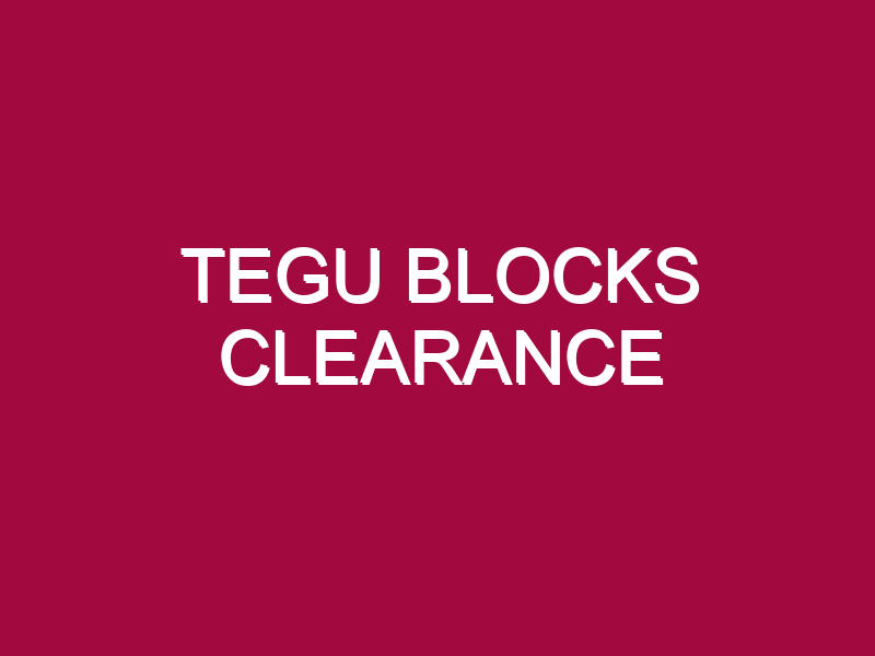TEGU BLOCKS CLEARANCE