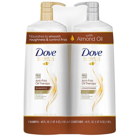 The Dove Anti-Frizz Oil Therapy Shampoo & Conditioner (40 fl. oz., 2 pk.)