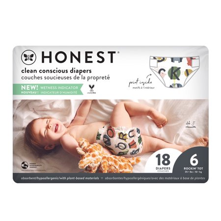 The Honest Company Diapers Size 6 All The Letters -- 18 Diapers