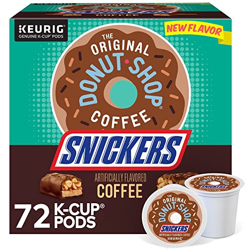 The Original Donut Shop Snickers, Keurig Single Serve K-Cup Pods, Flavored Coffee, 72 Count