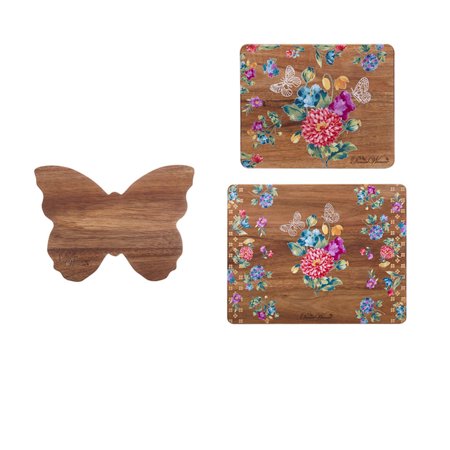 The Pioneer Woman 3-piece Acacia Cutting Board Set in Blooming Bouquet