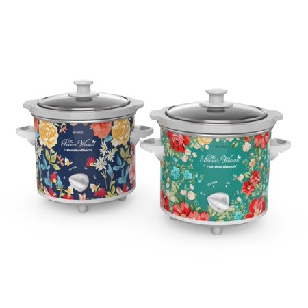 The Pioneer Woman Fiona Floral And Vintage Floral 1.5-Quart Slow Cookers, Set Of 2