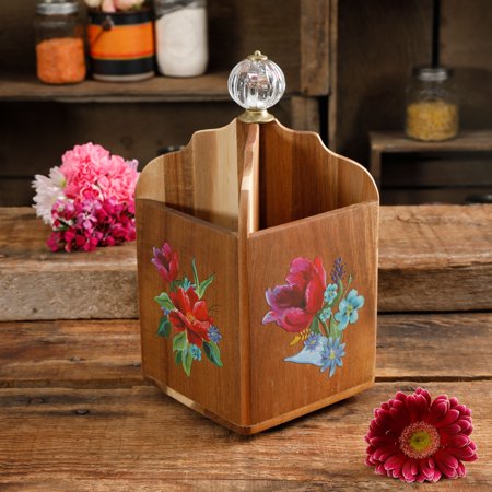 The Pioneer Woman Spring Bouquet 4-Section Utensil Holder