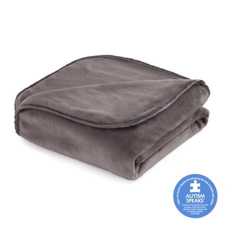 The Vellux Heavy Weight 15 Pound Weighted Charcoal Gray Throw