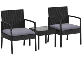 Wicker Rattan Chair Conversation Set Hot Price on Woot!