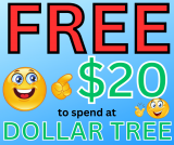 Free $20 To Spend At Dollar Tree – GO GO GO!