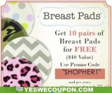 Order 10 pairs of new Breast Pads for FREE