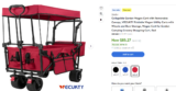Collapsible Garden Wagon Cart with Removable Canopy Hot Walmart Clearance