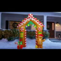 10 FT Christmas LED Gingerbread Inflatable Archway