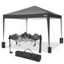 10'x10' EZ Pop Up Canopy Tent Outdoor Party Instant Shelter Portable Folding Beach Canopy with 4 Sandbag & Carrying Bag,...