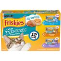 (12 Pack) Friskies Gravy Wet Cat Food Variety Pack, Tasty Treasures Prime Filets, 5.5 oz. Cans